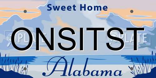 ONSITST Alabama License Plate