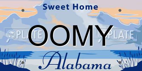 OOMY Alabama License Plate