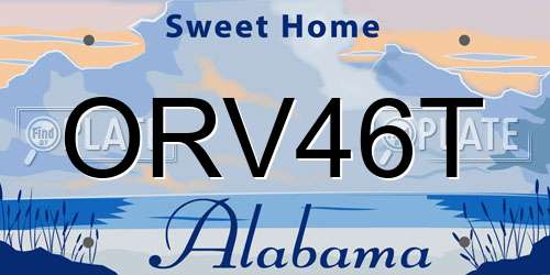 ORV46T Alabama License Plate