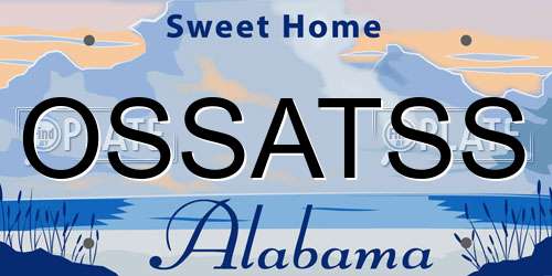 OSSATSS Alabama License Plate