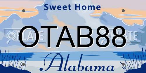 OTAB88 Alabama License Plate