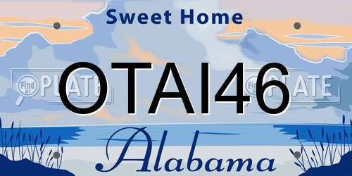OTAI46 Alabama License Plate