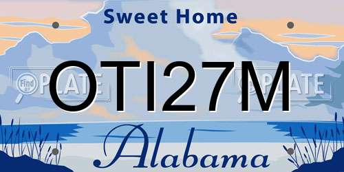 OTI27M Alabama License Plate