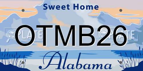 OTMB26 Alabama License Plate