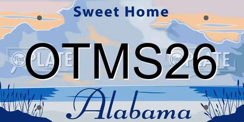 OTMS26 Alabama License Plate