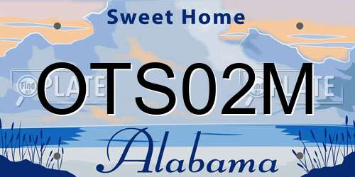 OTS02M Alabama License Plate