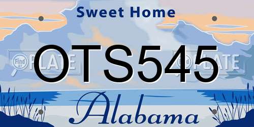 OTS545 Alabama License Plate