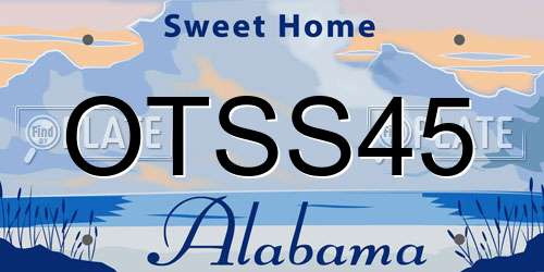 OTSS45 Alabama License Plate