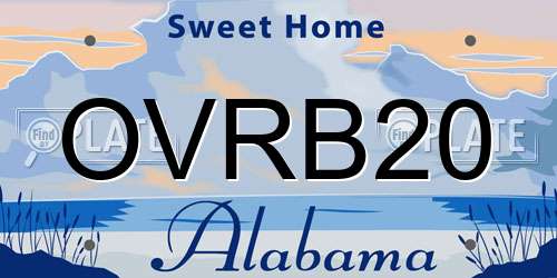 OVRB20 Alabama License Plate