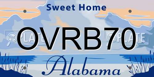 OVRB70 Alabama License Plate