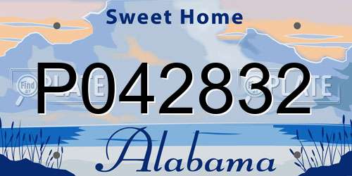 P042832 Alabama License Plate