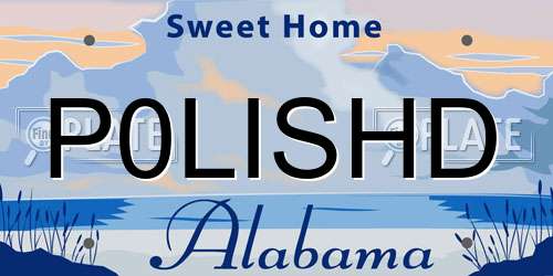 P0LISHD Alabama License Plate
