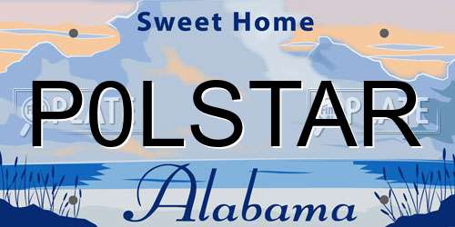 P0LSTAR Alabama License Plate