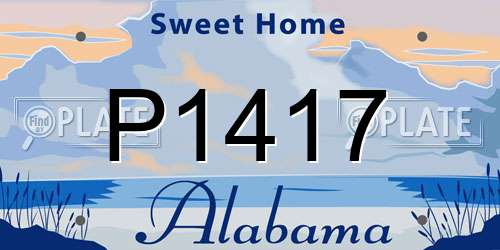 P1417 Alabama License Plate