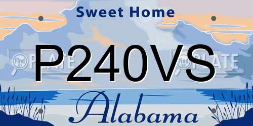 P240VS Alabama License Plate