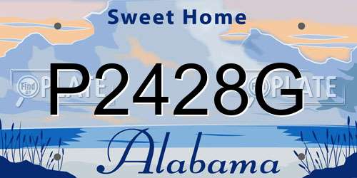 P2428G Alabama License Plate