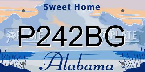 P242BG Alabama License Plate