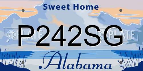P242SG Alabama License Plate
