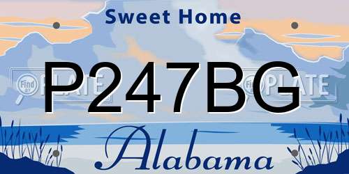 P247BG Alabama License Plate