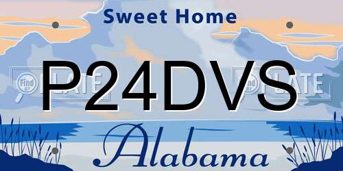 P24DVS Alabama License Plate