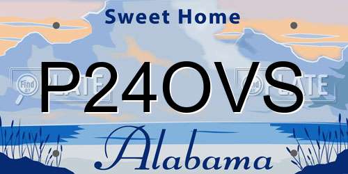 P24OVS Alabama License Plate