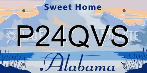 P24QVS Alabama License Plate