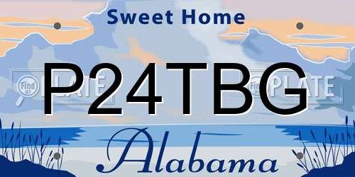 P24TBG Alabama License Plate