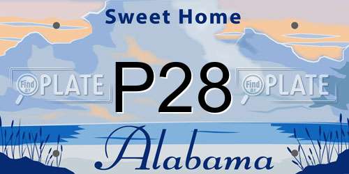 P28 Alabama License Plate
