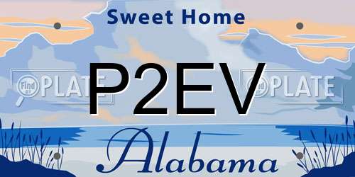P2EV Alabama License Plate