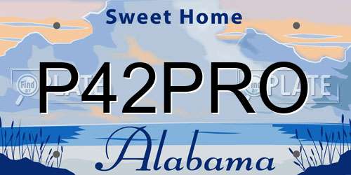 P42PRO Alabama License Plate
