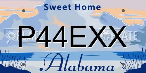 P44EXX Alabama License Plate