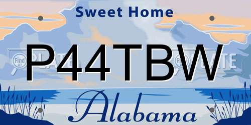 P44TBW Alabama License Plate