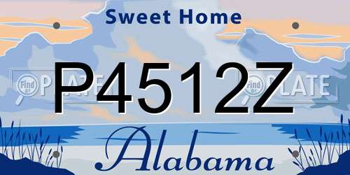 P4512Z Alabama License Plate