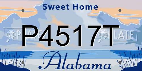 P4517T Alabama License Plate