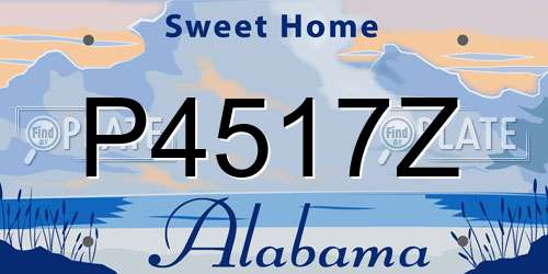 P4517Z Alabama License Plate