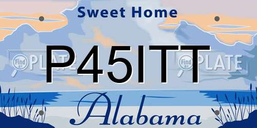 P45ITT Alabama License Plate