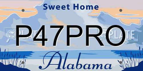 P47PRO Alabama License Plate