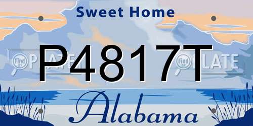 P4817T Alabama License Plate