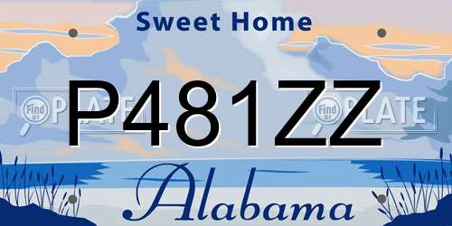P481ZZ Alabama License Plate