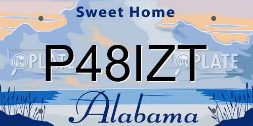 P48IZT Alabama License Plate