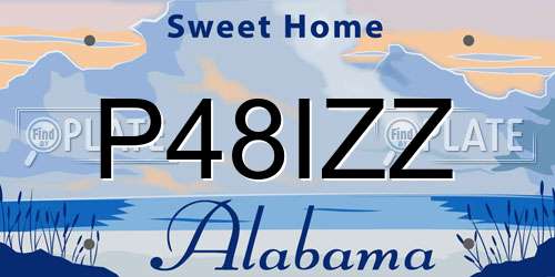 P48IZZ Alabama License Plate