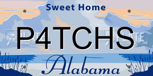 P4TCHS Alabama License Plate