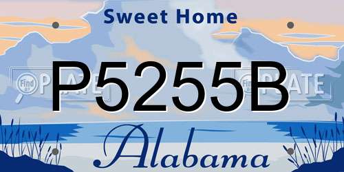 P5255B Alabama License Plate