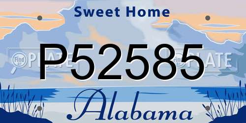 P52585 Alabama License Plate