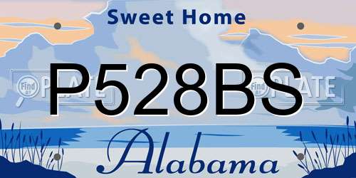 P528BS Alabama License Plate