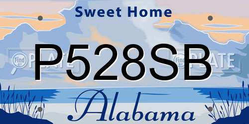 P528SB Alabama License Plate