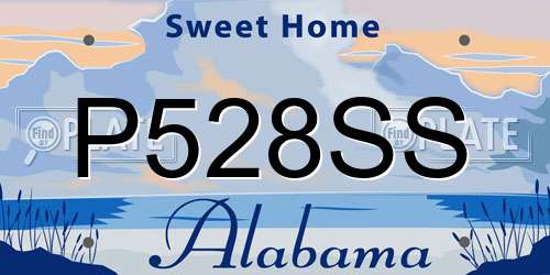 P528SS Alabama License Plate