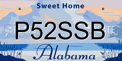 P52SSB Alabama License Plate