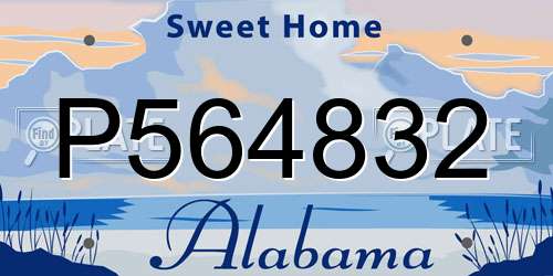 P564832 Alabama License Plate