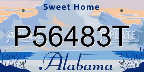 P56483T Alabama License Plate